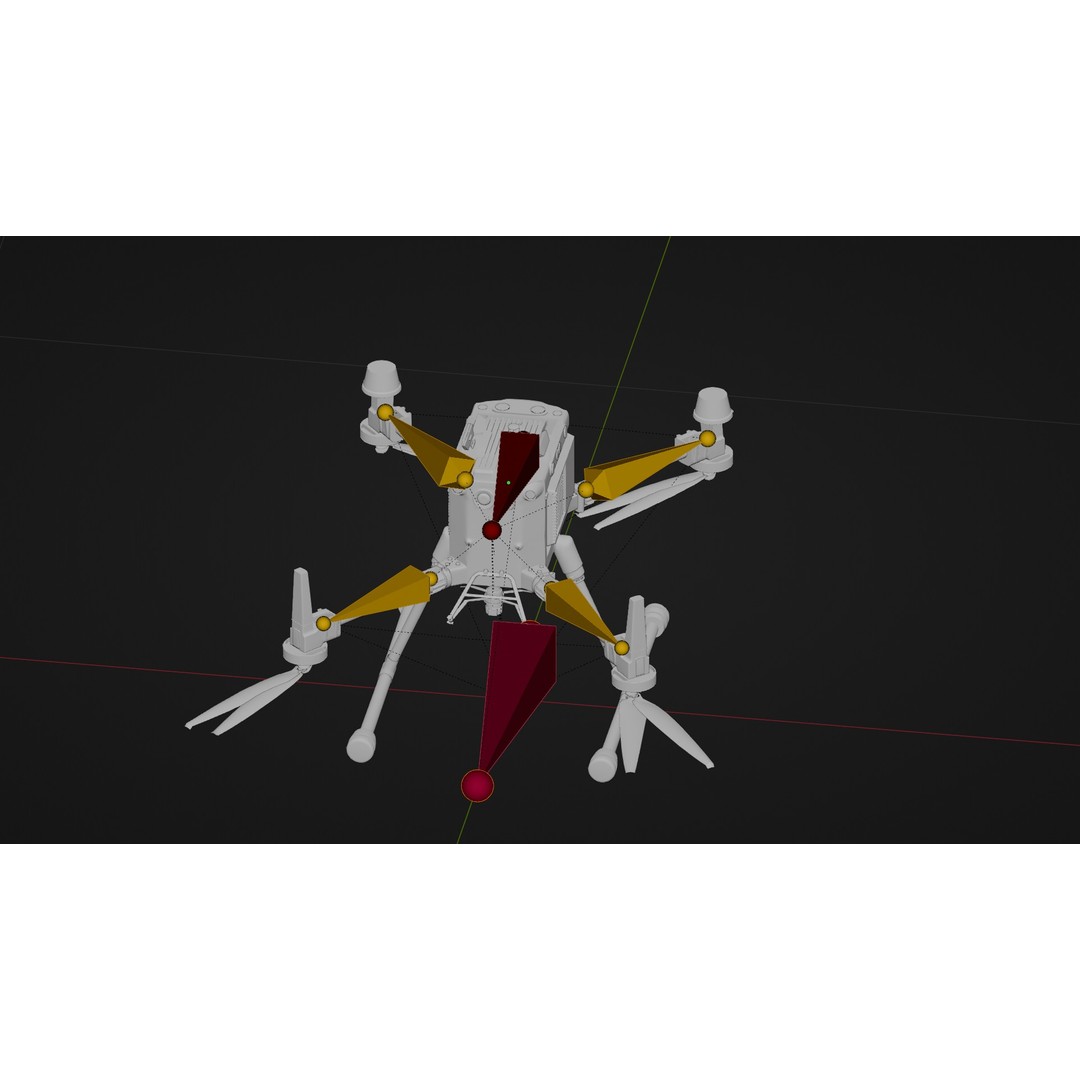 DJi Matrice 350RTK 3D Model – Rigged PBR Aircraft Asset, FBX - View 31