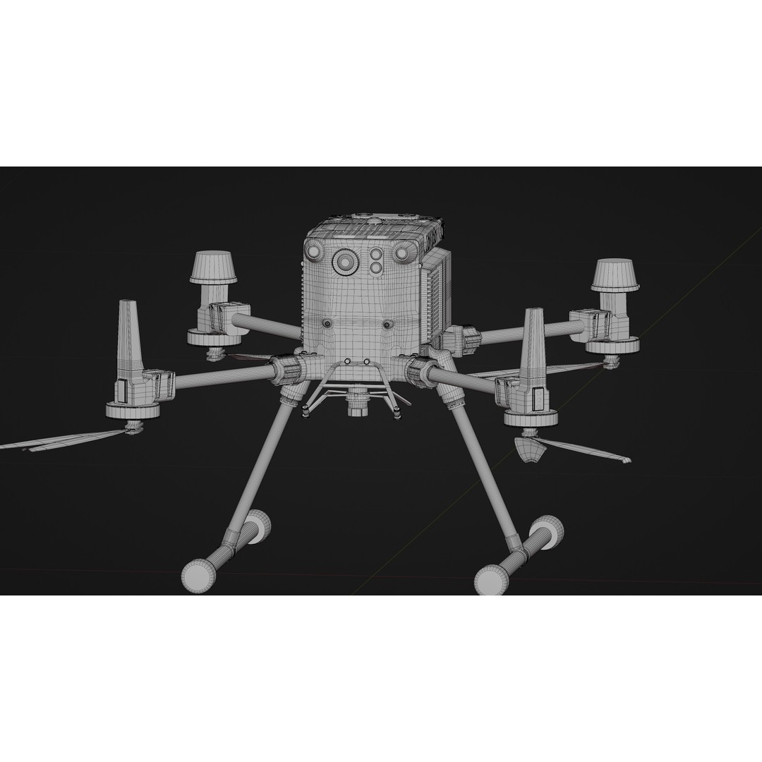 DJi Matrice 350RTK 3D Model – Rigged PBR Aircraft Asset, FBX - View 33