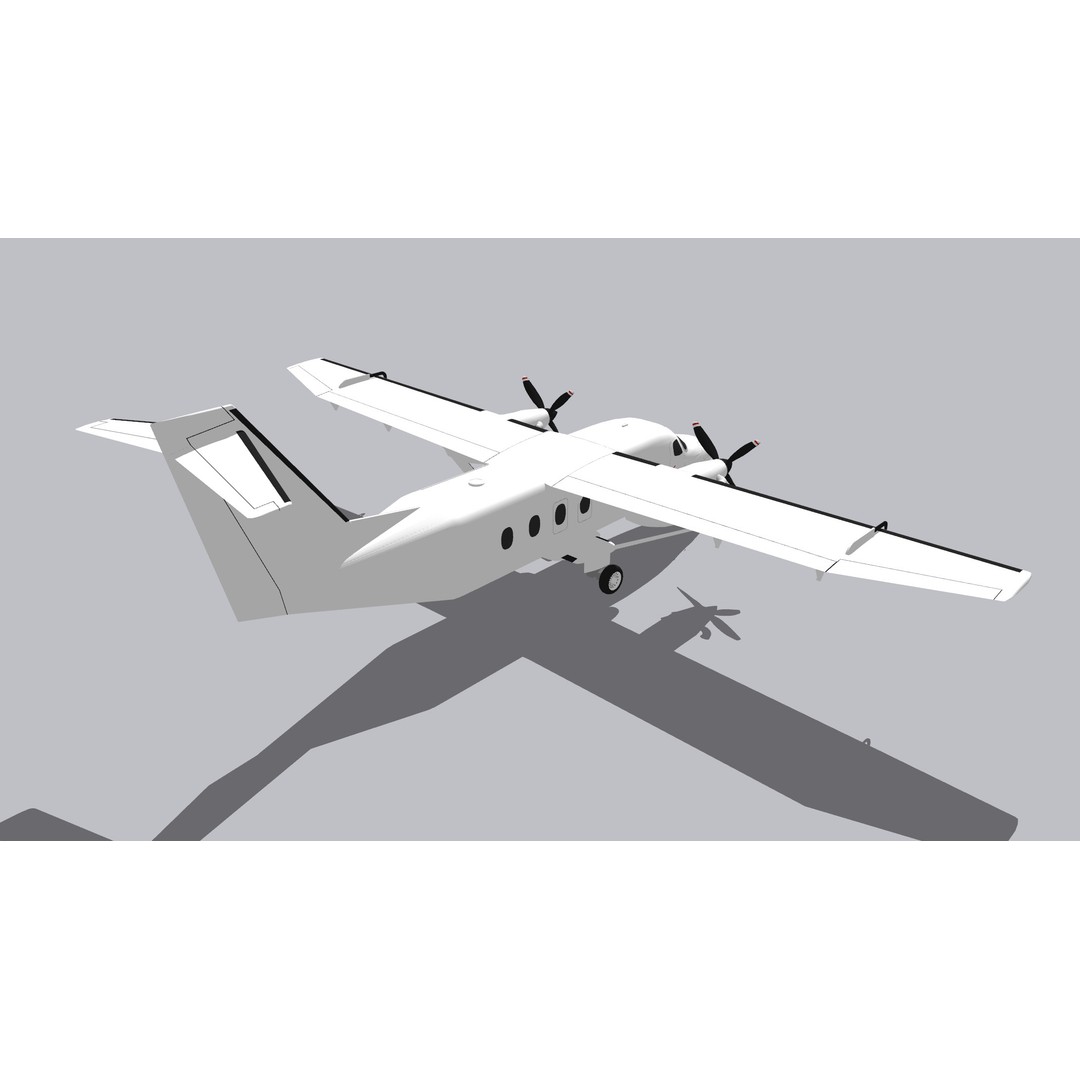 Cessna 408 SkyCourier 3D Model – Commercial Aircraft, SketchUp - View 12