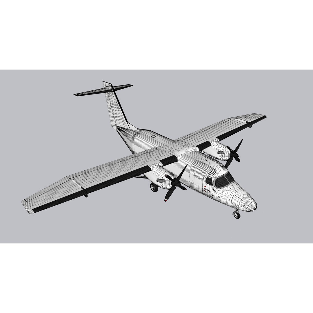 Cessna 408 SkyCourier 3D Model – Commercial Aircraft, SketchUp - View 15