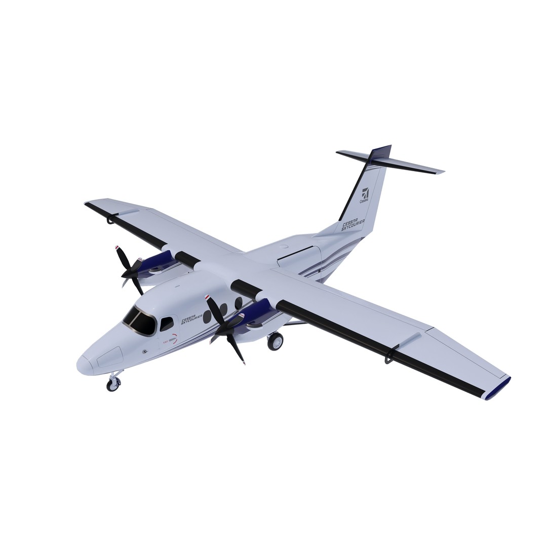 Cessna 408 SkyCourier 3D Model – Commercial Aircraft, SketchUp - View 17