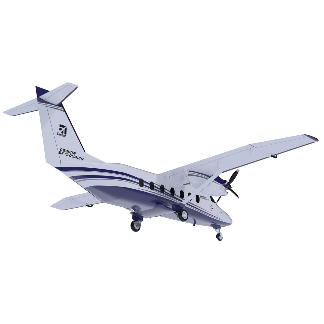 Cessna 408 SkyCourier 3D Model – Commercial Aircraft, SketchUp - View 4