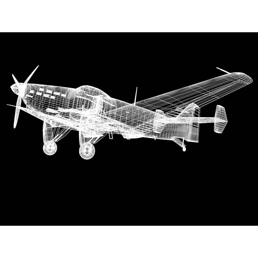 Loire Nieuport LN411 3D Model – Military Bomber, FBX, High Poly