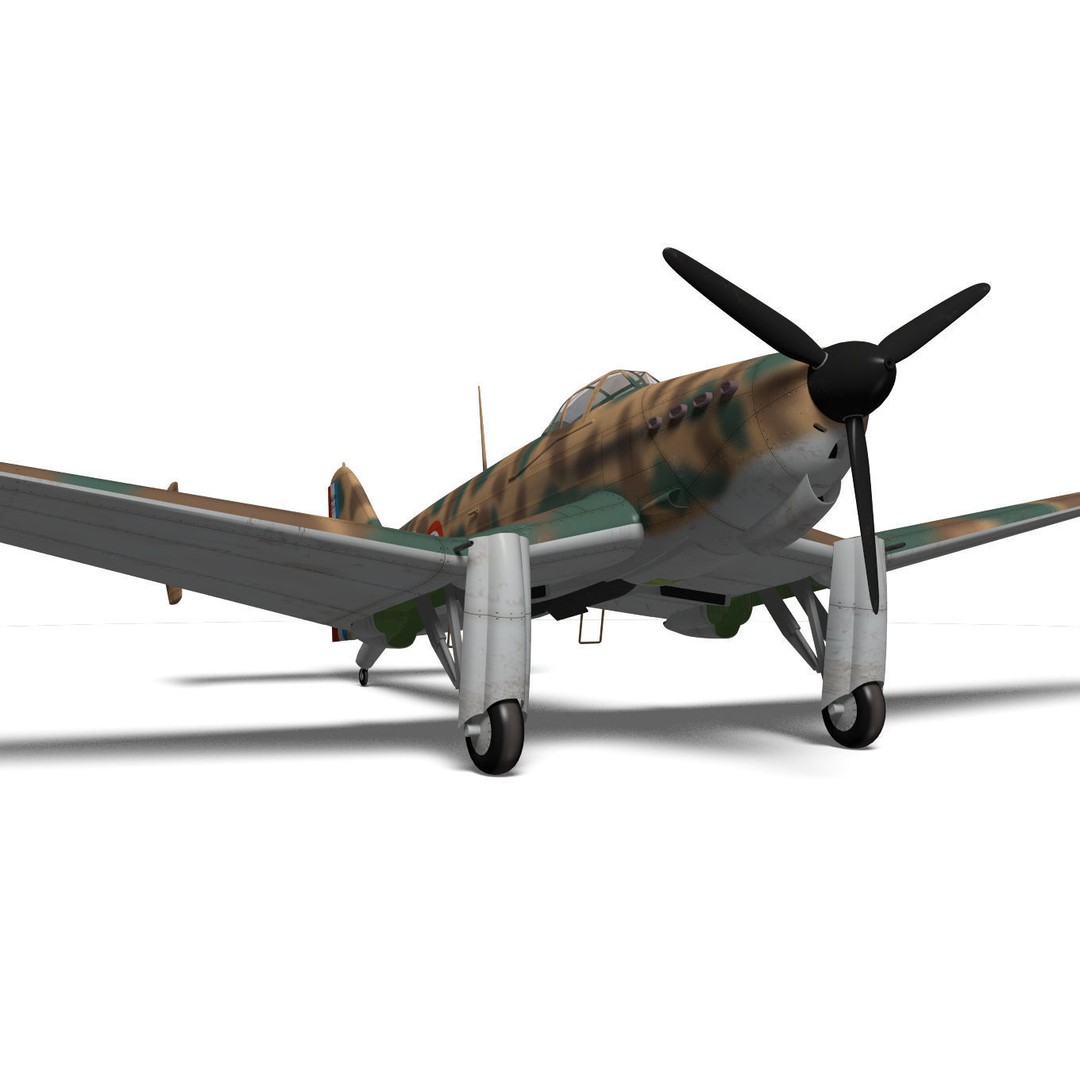 Loire Nieuport LN411 3D Model – Military Bomber, FBX, High Poly - View 10