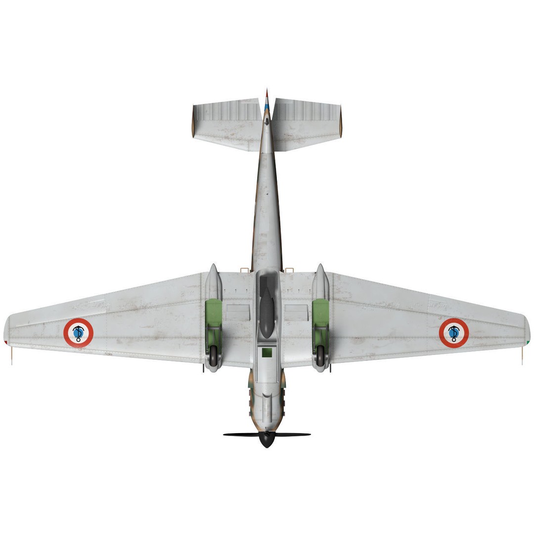 Loire Nieuport LN411 3D Model – Military Bomber, FBX, High Poly - View 17