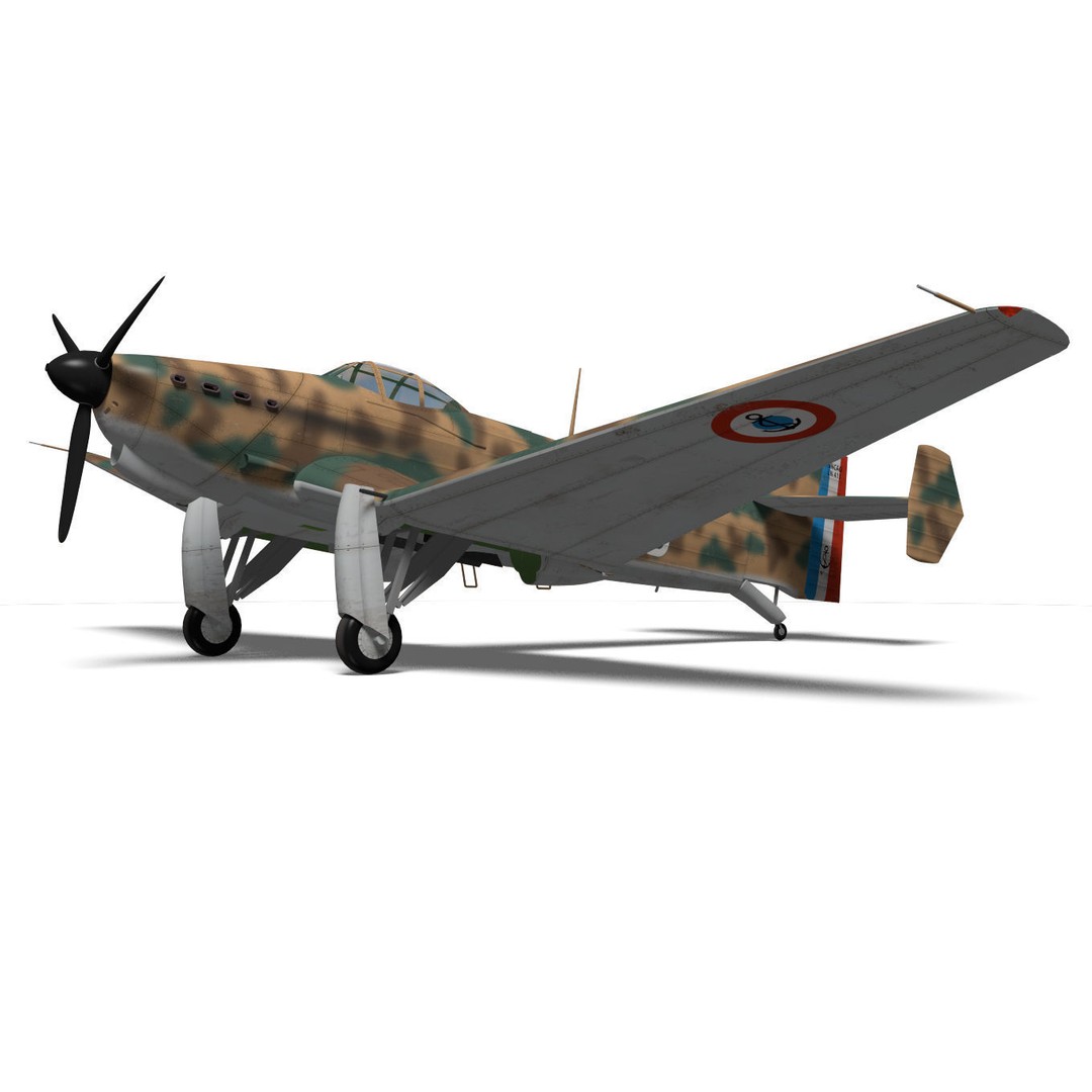 Loire Nieuport LN411 3D Model – Military Bomber, FBX, High Poly - View 8