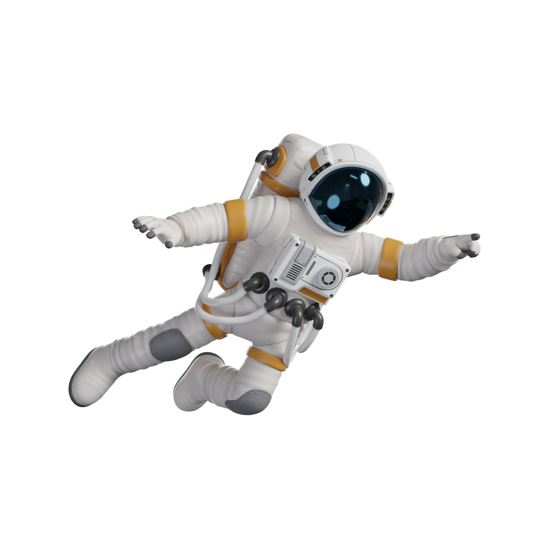 Cartoon Astronaut - Low-Poly Game-Ready 3D Model
