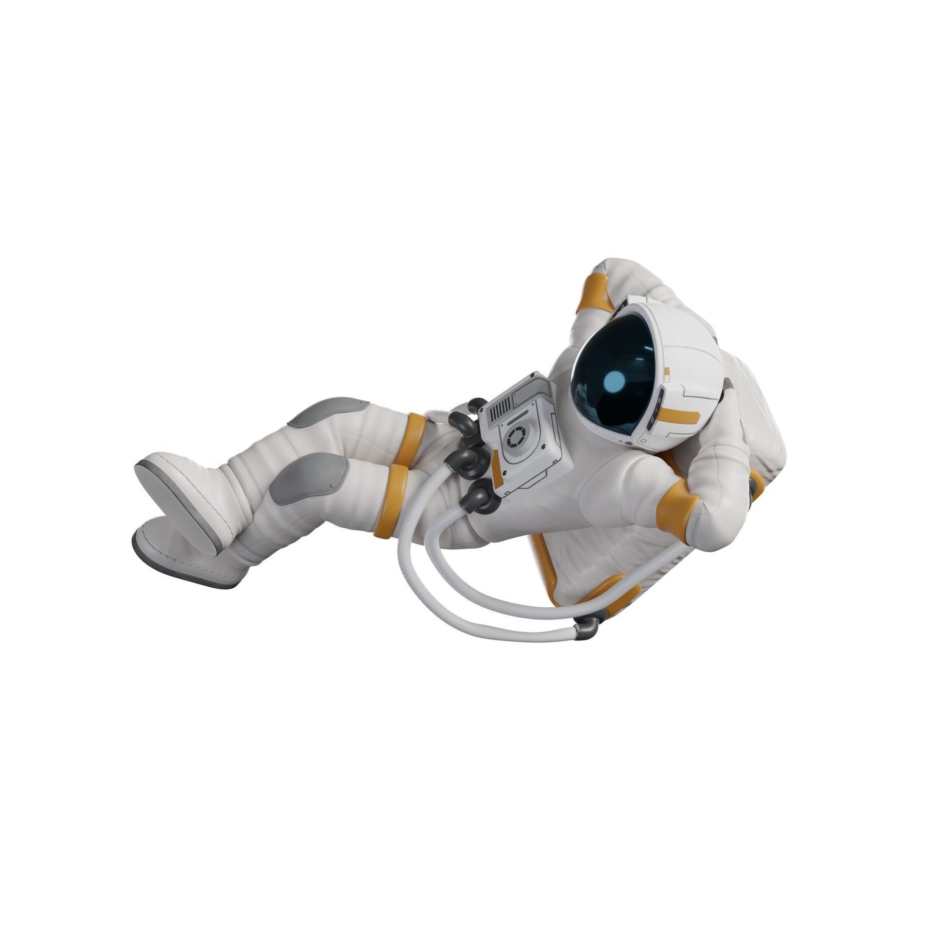 Cartoon Astronaut - Low-Poly Game-Ready 3D Model - View 18