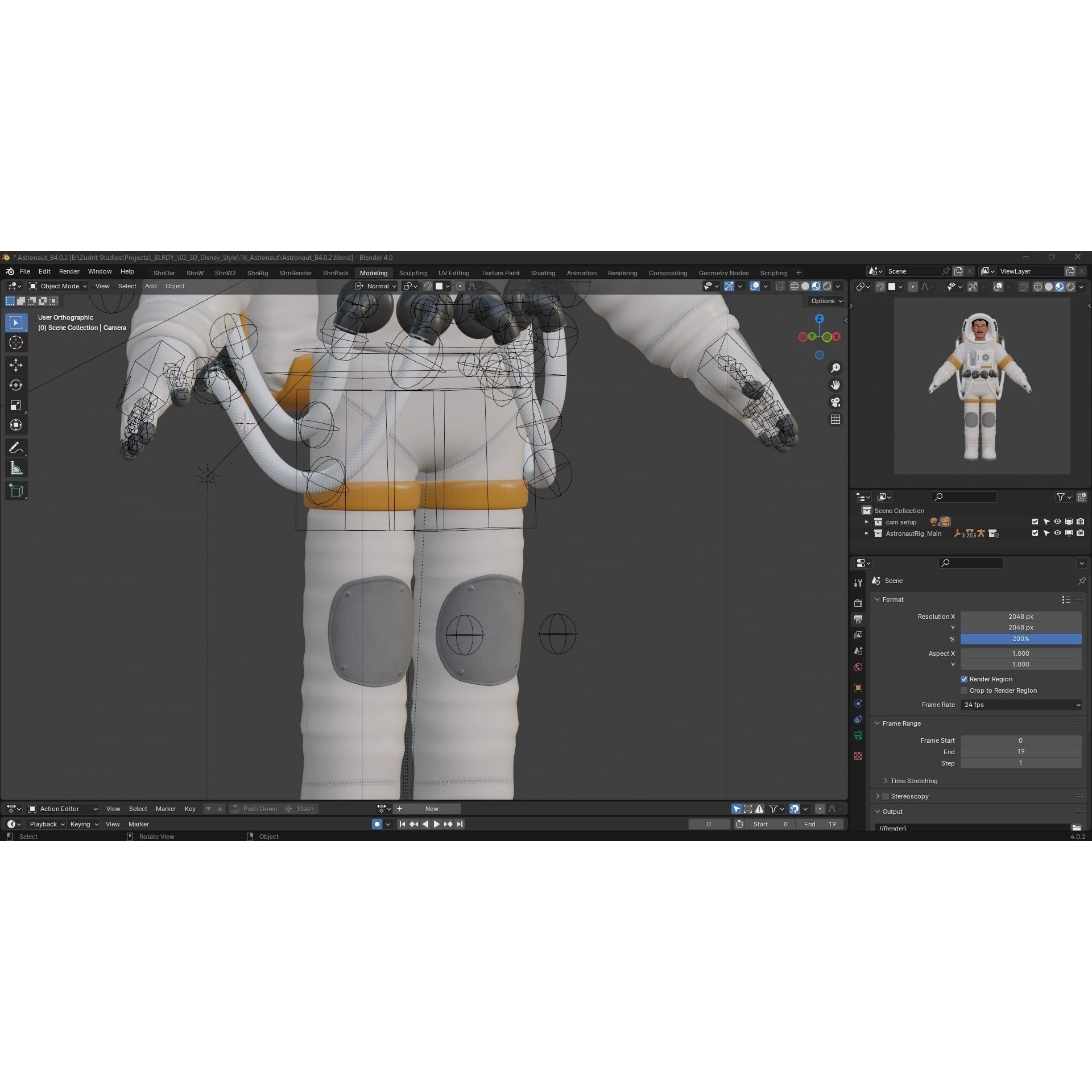 Cartoon Astronaut - Low-Poly Game-Ready 3D Model - View 28