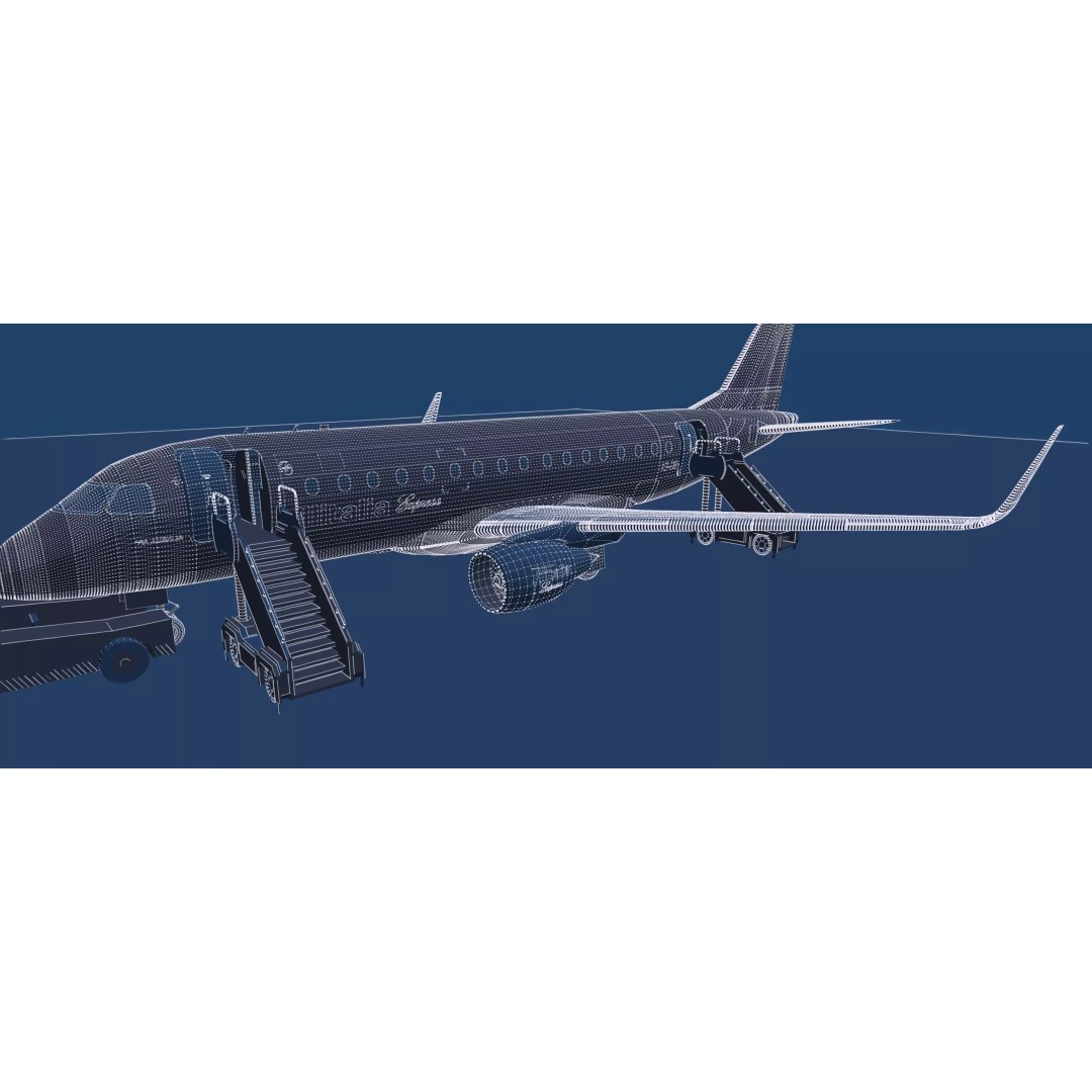EMBRAER E170 A and E145 3D Model – Detailed Aircraft Asset, Lumion Ready