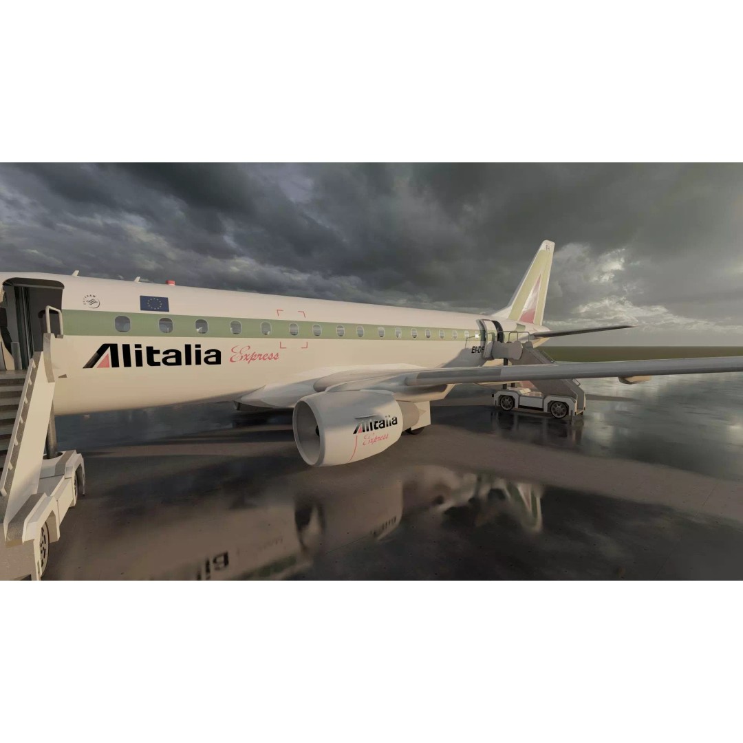 EMBRAER E170 A and E145 3D Model – Detailed Aircraft Asset, Lumion Ready - View 27