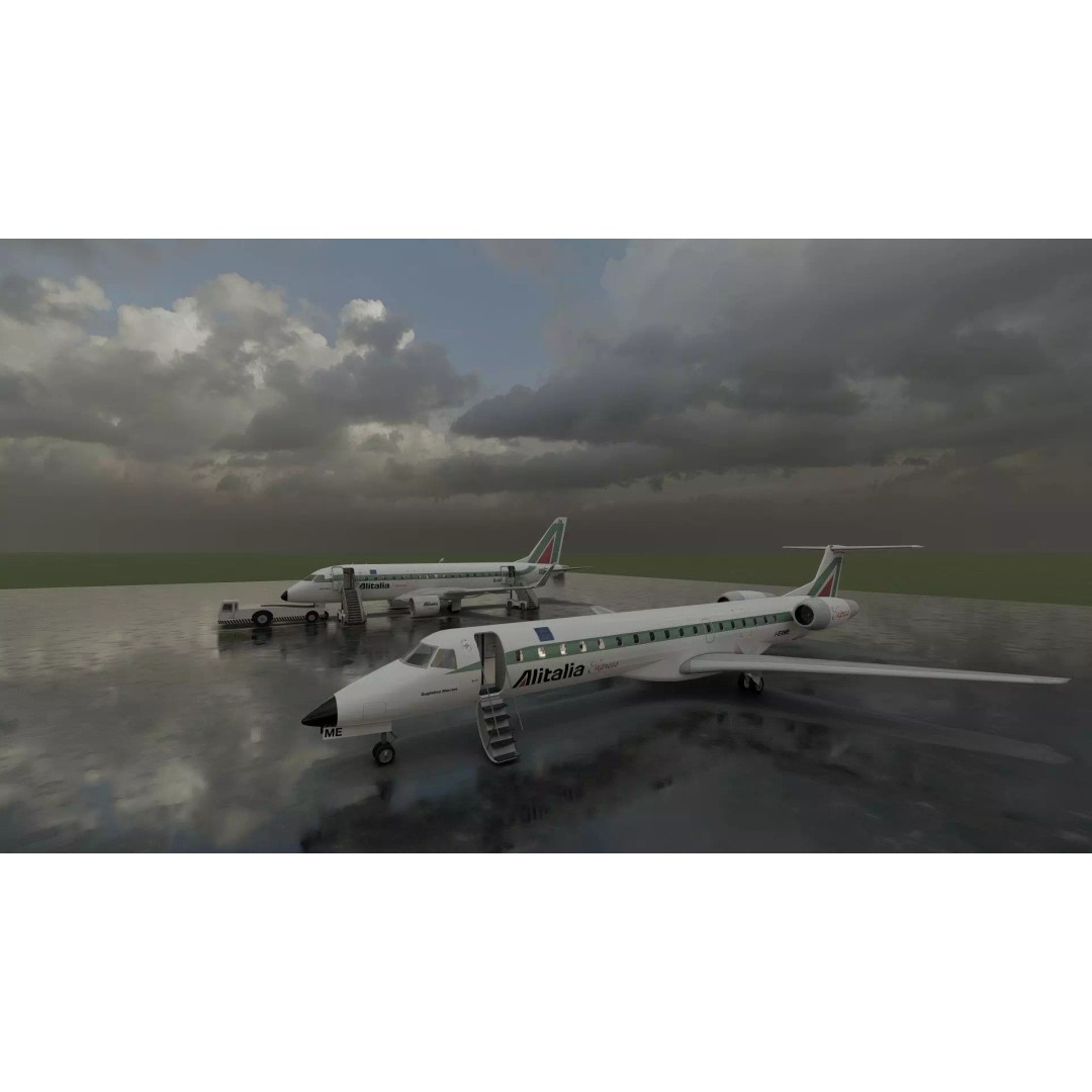 EMBRAER E170 A and E145 3D Model – Detailed Aircraft Asset, Lumion Ready - View 37