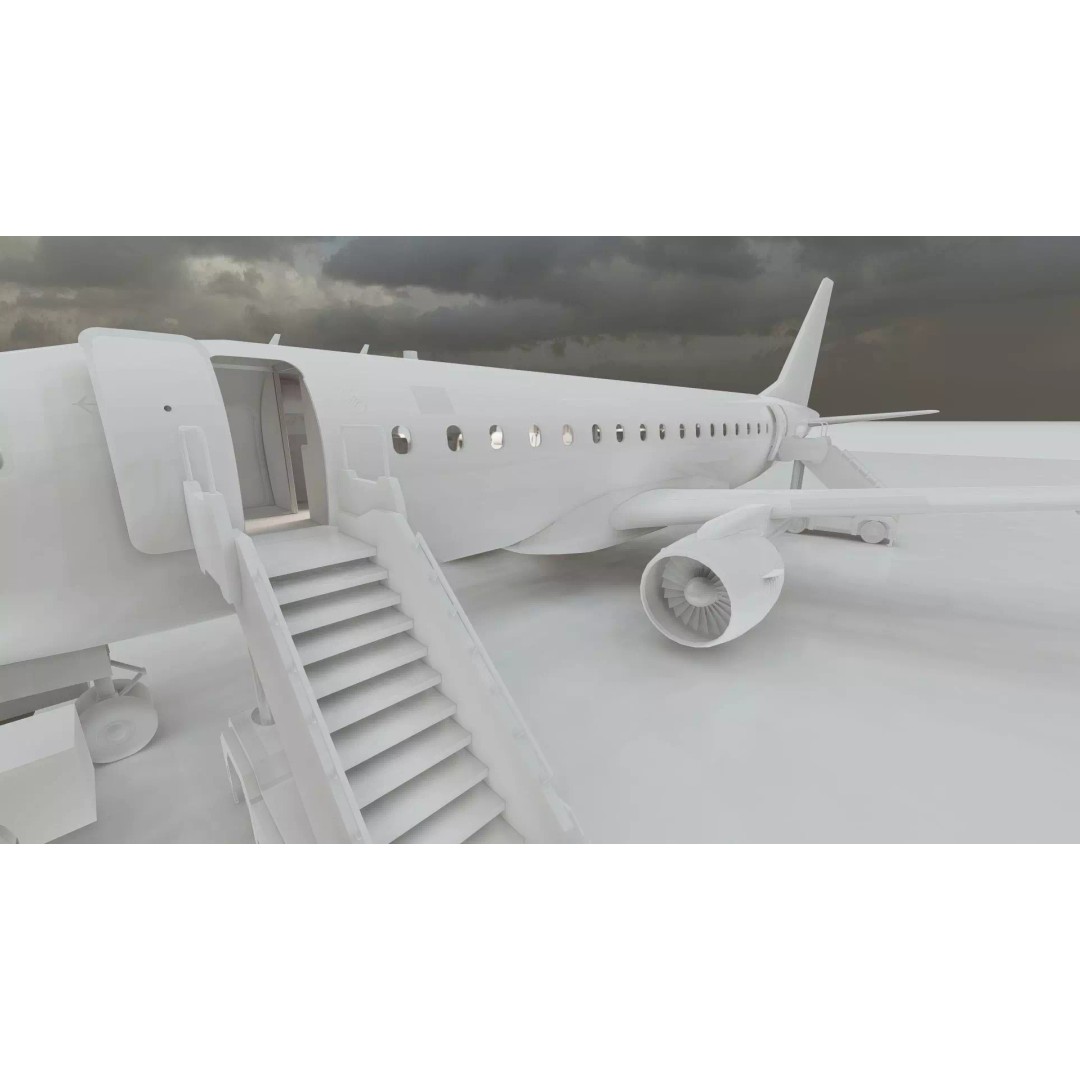 EMBRAER E170 A and E145 3D Model – Detailed Aircraft Asset, Lumion Ready - View 46