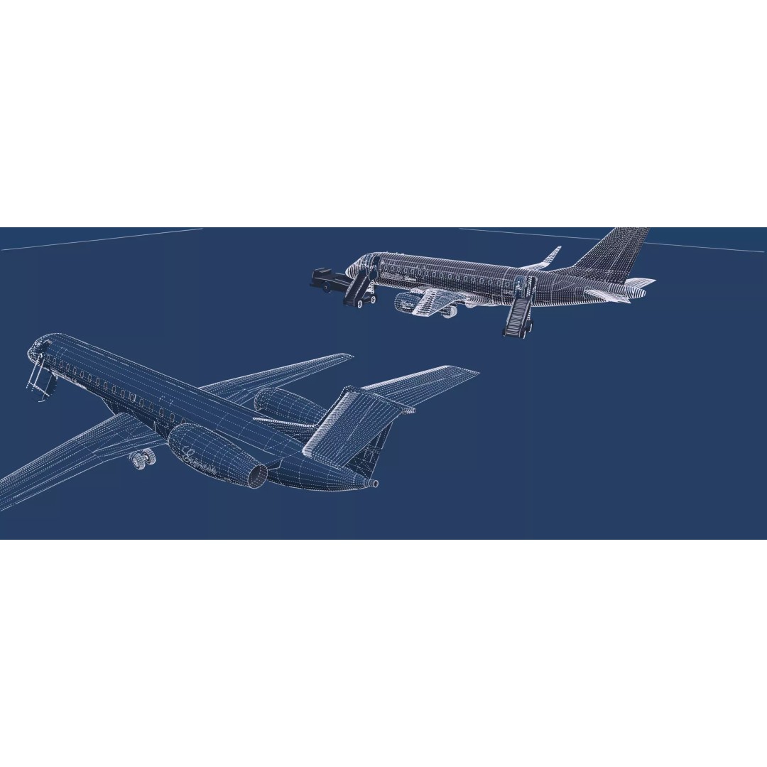 EMBRAER E170 A and E145 3D Model – Detailed Aircraft Asset, Lumion Ready - View 51