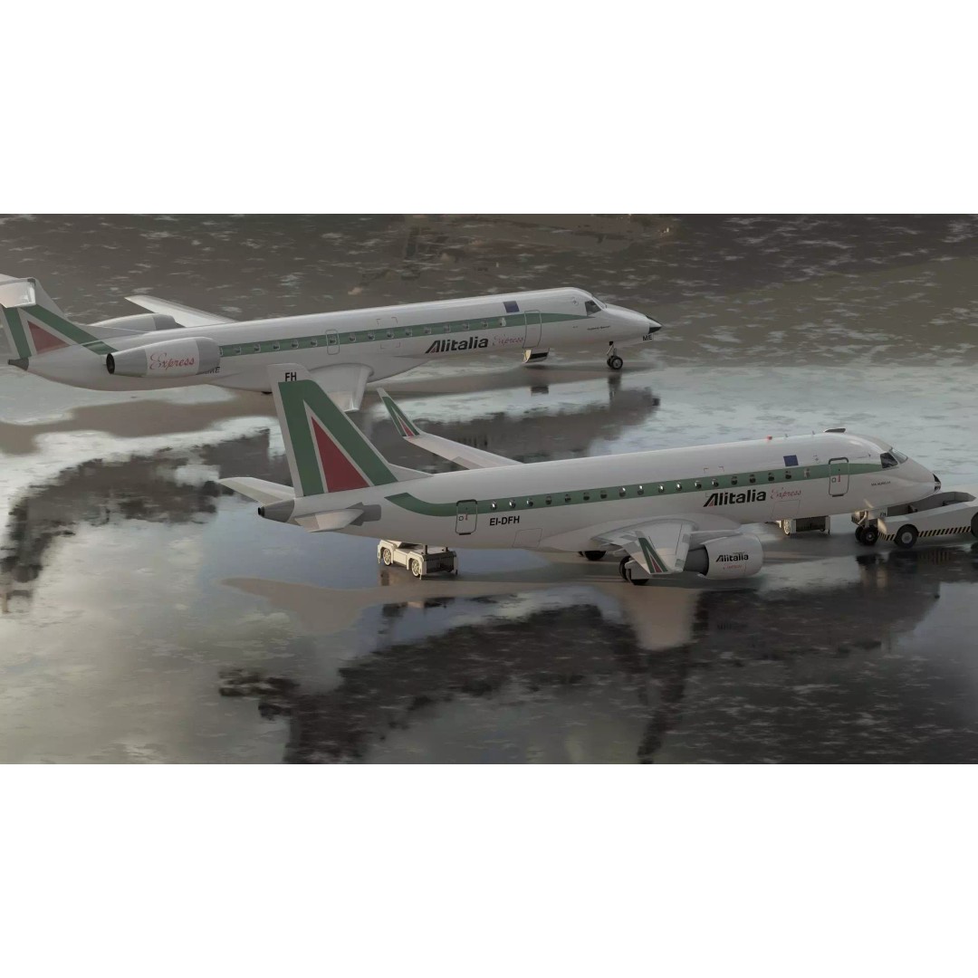 EMBRAER E170 A and E145 3D Model – Detailed Aircraft Asset, Lumion Ready - View 6