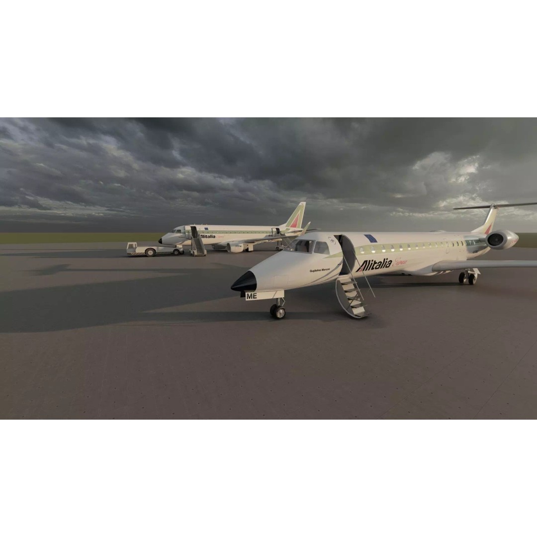 EMBRAER E170 A and E145 3D Model – Detailed Aircraft Asset, Lumion Ready - View 9