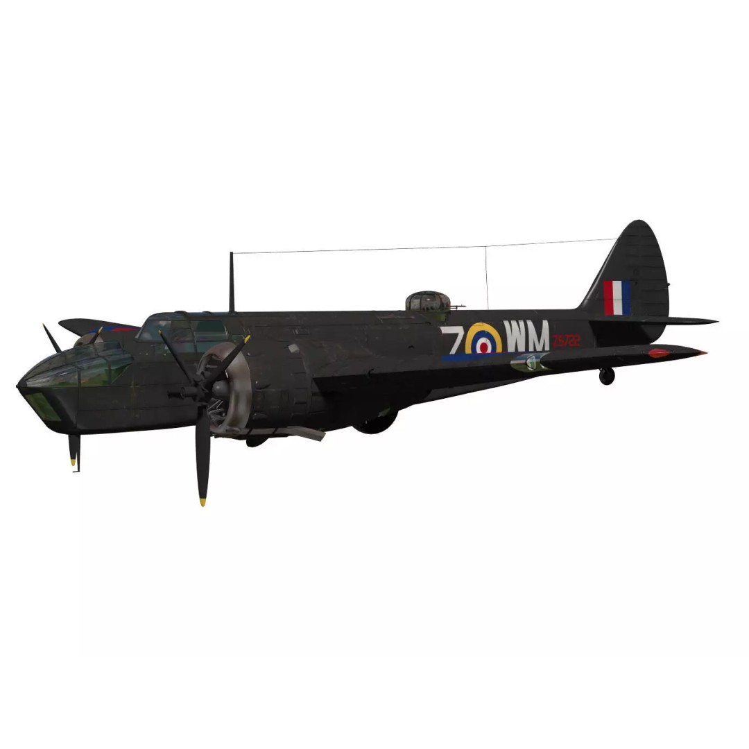 Bristol Blenheim MK-IV 3D Model – High Poly Aircraft, FBX - View 11