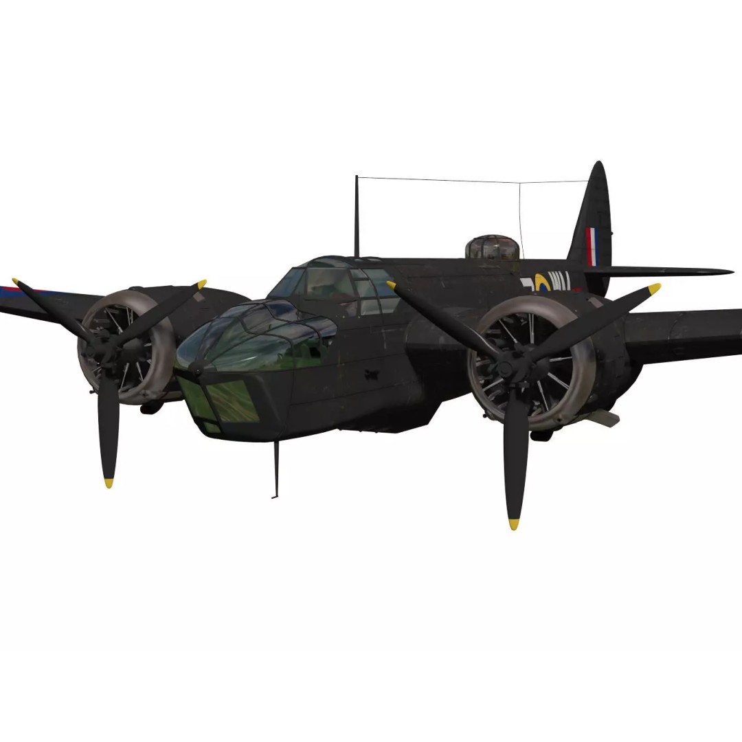 Bristol Blenheim MK-IV 3D Model – High Poly Aircraft, FBX - View 13