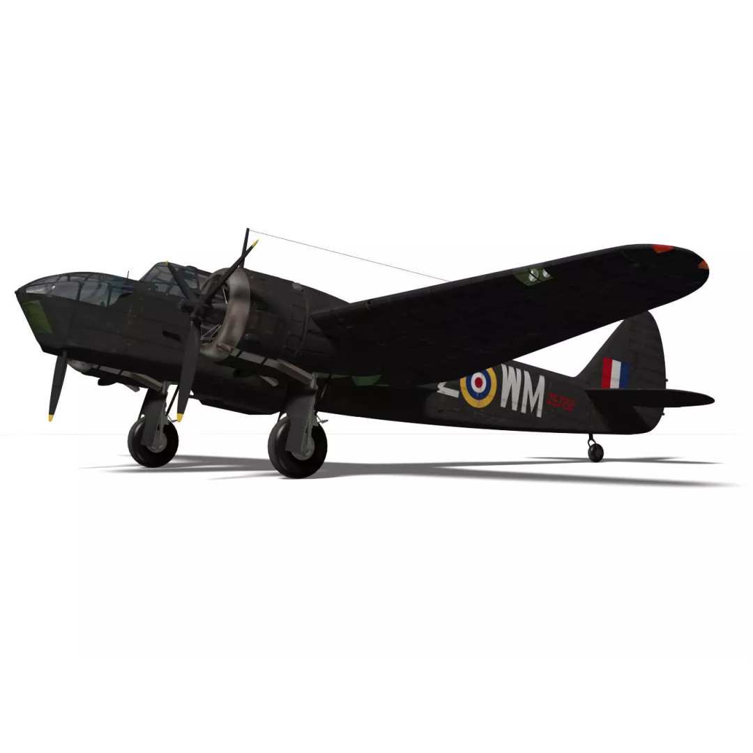 Bristol Blenheim MK-IV 3D Model – High Poly Aircraft, FBX - View 14