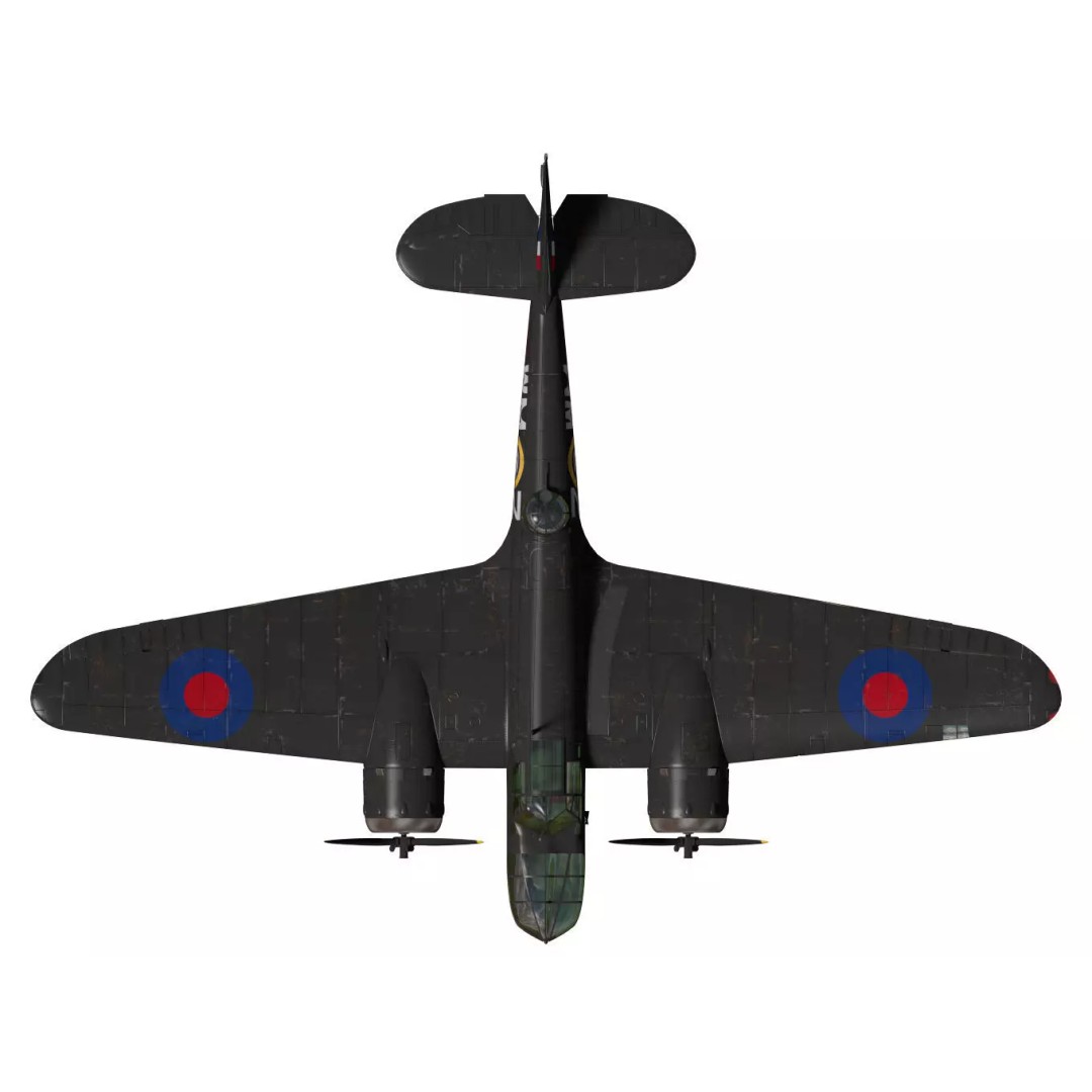 Bristol Blenheim MK-IV 3D Model – High Poly Aircraft, FBX - View 5