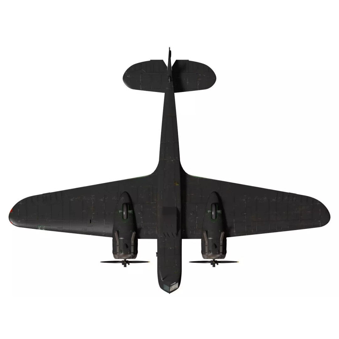 Bristol Blenheim MK-IV 3D Model – High Poly Aircraft, FBX - View 6