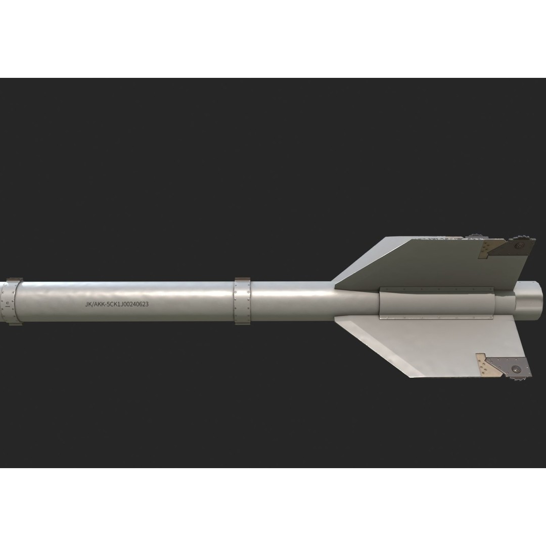 Chinese PL5 Infrared Guided Air-to-Air Missile 3D Model – Low Poly PBR Asset, FBX - View 10