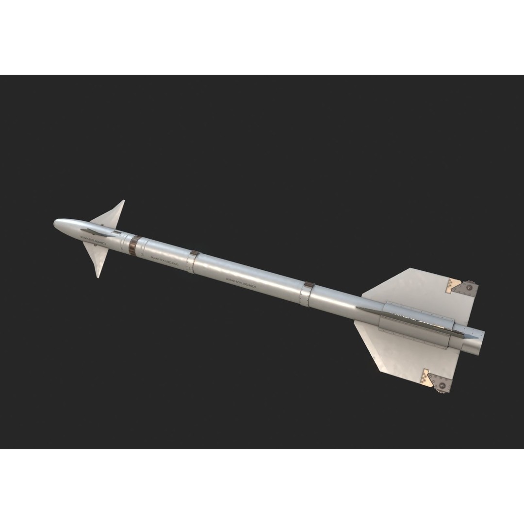 Chinese PL5 Infrared Guided Air-to-Air Missile 3D Model – Low Poly PBR Asset, FBX - View 5