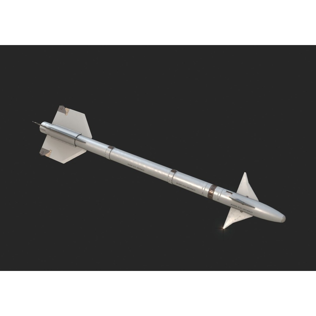 Chinese PL5 Infrared Guided Air-to-Air Missile 3D Model – Low Poly PBR Asset, FBX - View 6