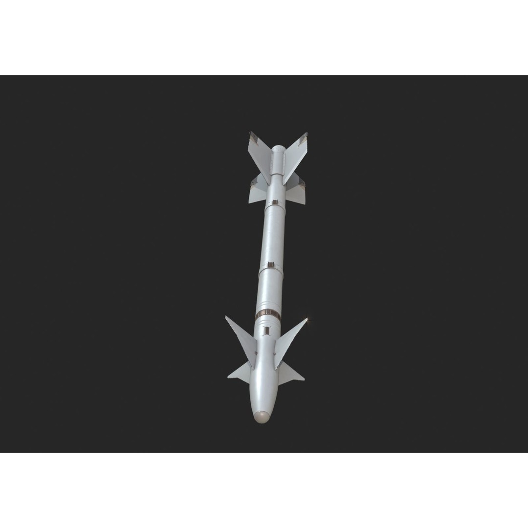 Chinese PL5 Infrared Guided Air-to-Air Missile 3D Model – Low Poly PBR Asset, FBX - View 7