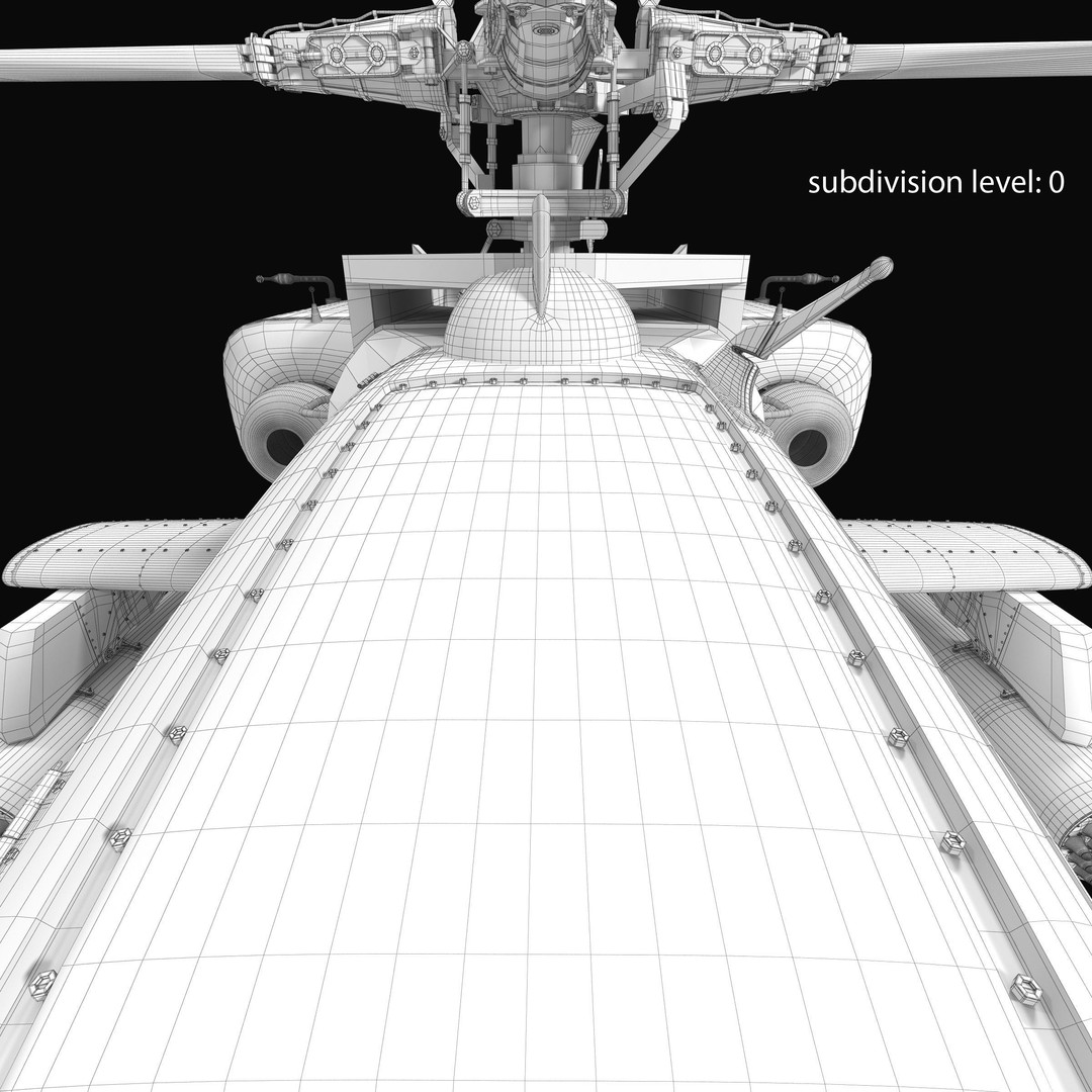 AH64A Apache Helicopter 3D Model – Low Poly Game Asset, FBX, PBR Textures - View 44