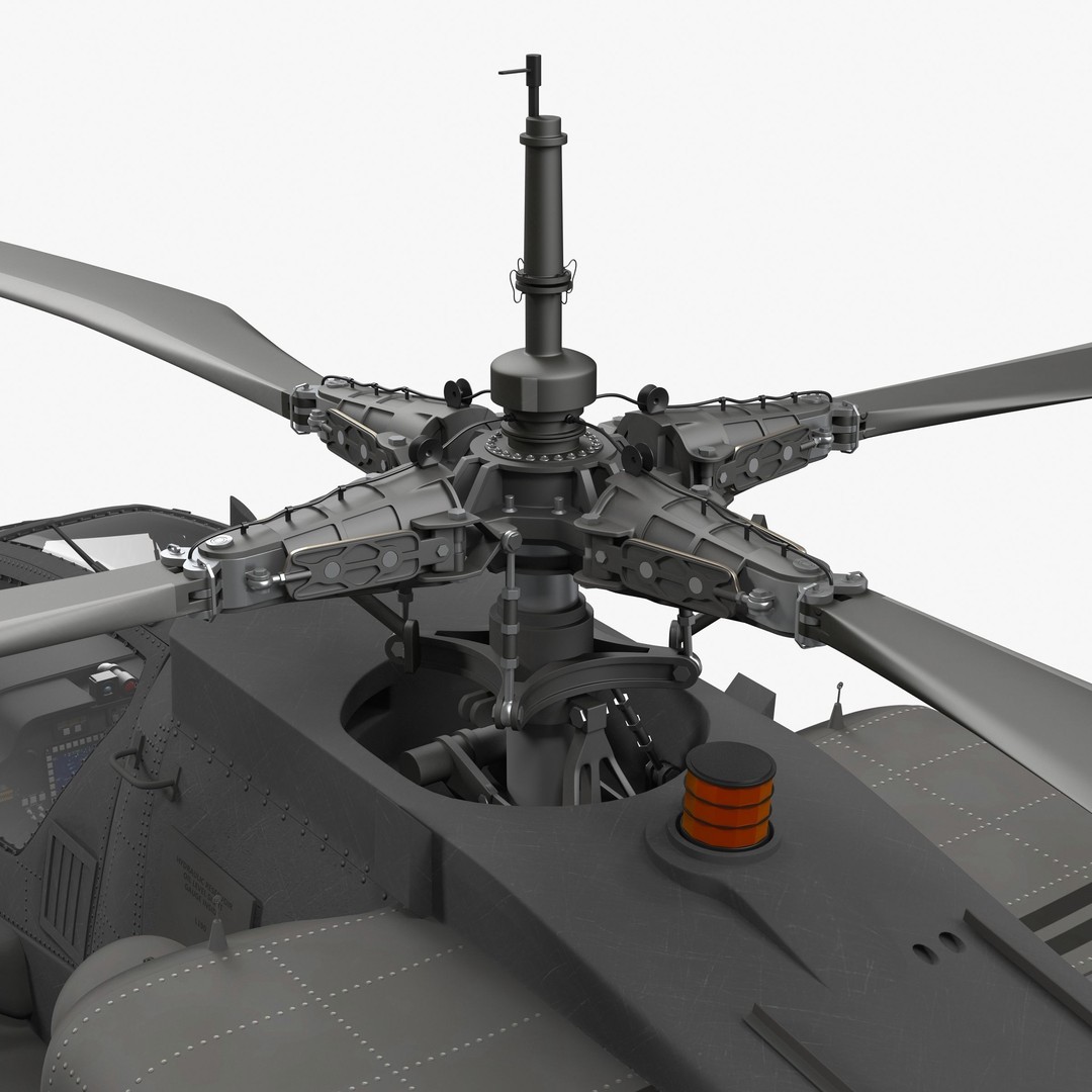 AH64A Apache Helicopter 3D Model – Low Poly Game Asset, FBX, PBR Textures - View 51