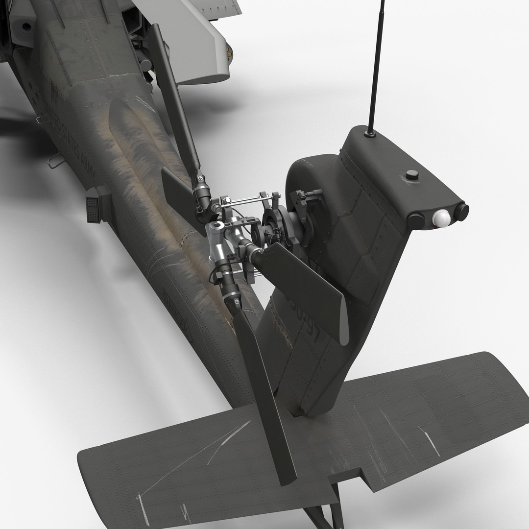 AH64A Apache Helicopter 3D Model – Low Poly Game Asset, FBX, PBR Textures - View 54