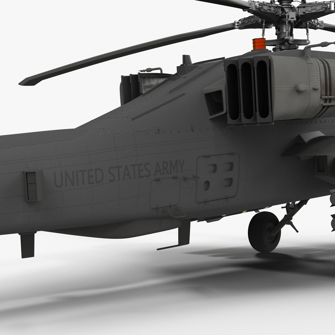 AH64A Apache Helicopter 3D Model – Low Poly Game Asset, FBX, PBR Textures - View 57