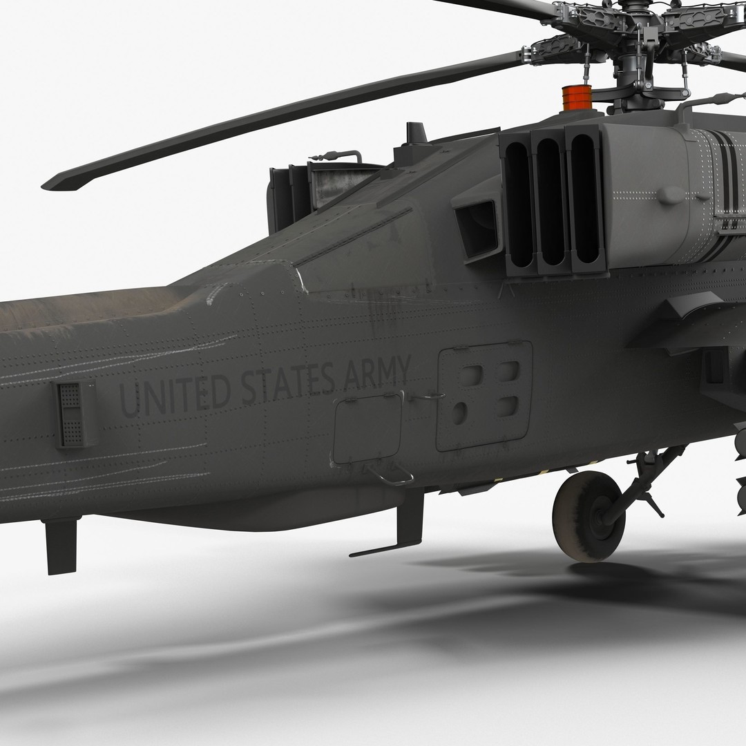 AH64A Apache Helicopter 3D Model – Low Poly Game Asset, FBX, PBR Textures - View 58