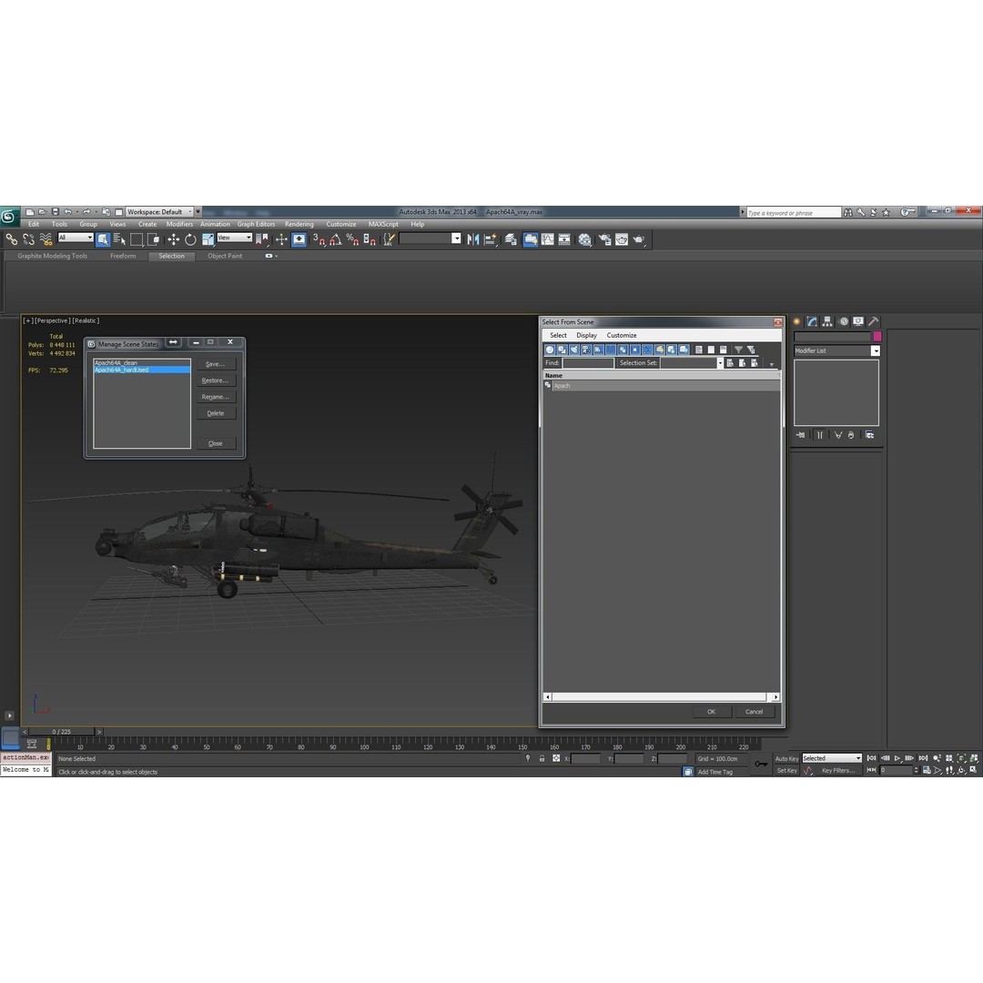 AH64A Apache Helicopter 3D Model – Low Poly Game Asset, FBX, PBR Textures - View 65