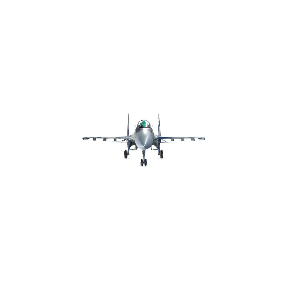 Sukhoi Su-35 3D Model – Low Poly Game-Ready Fighter Jet, FBX - View 15
