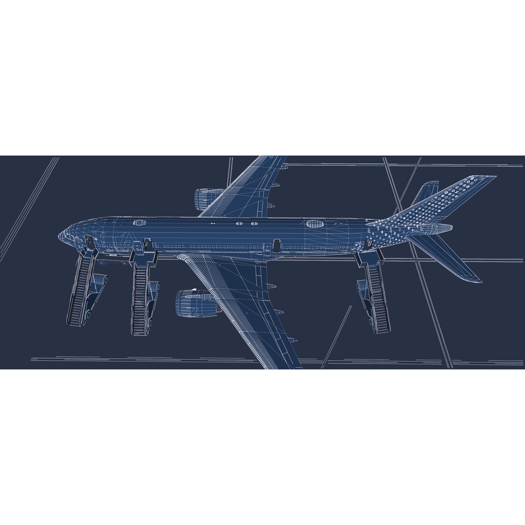 Airbus A330-202 3D Model – Detailed Aircraft Asset for Rendering