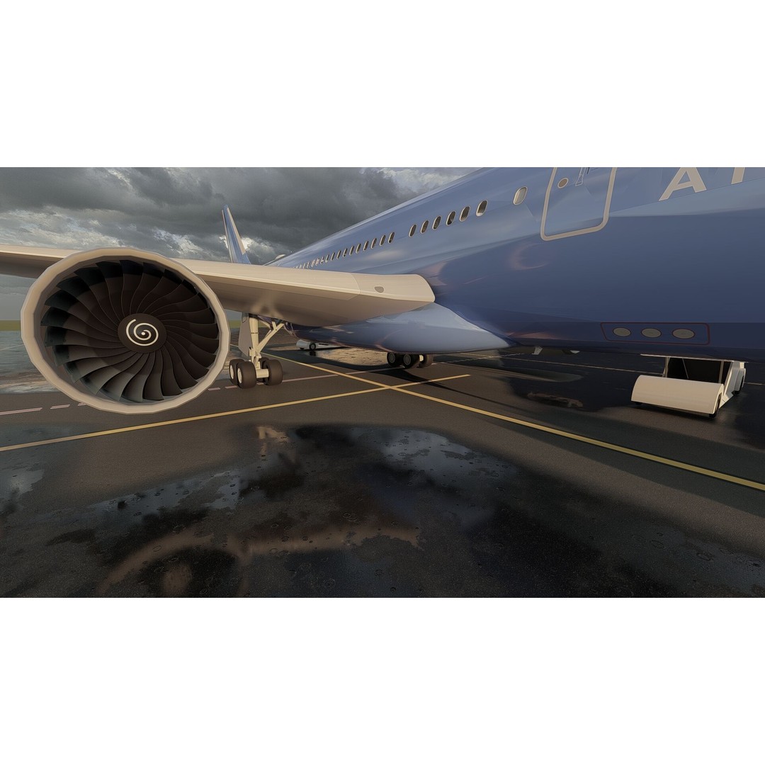 Airbus A330-202 3D Model – Detailed Aircraft Asset for Rendering - View 14