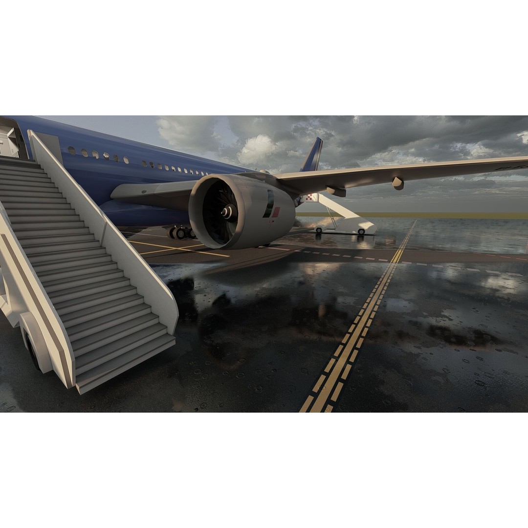 Airbus A330-202 3D Model – Detailed Aircraft Asset for Rendering - View 15