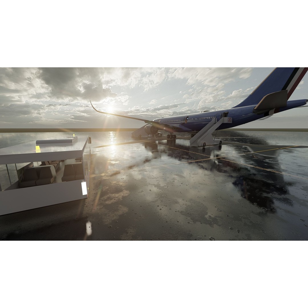 Airbus A330-202 3D Model – Detailed Aircraft Asset for Rendering - View 18