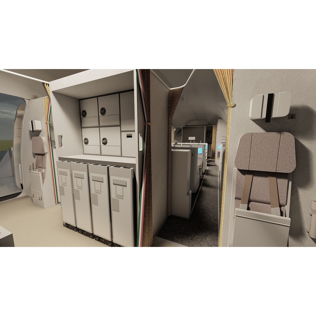 Airbus A330-202 3D Model – Detailed Aircraft Asset for Rendering - View 27