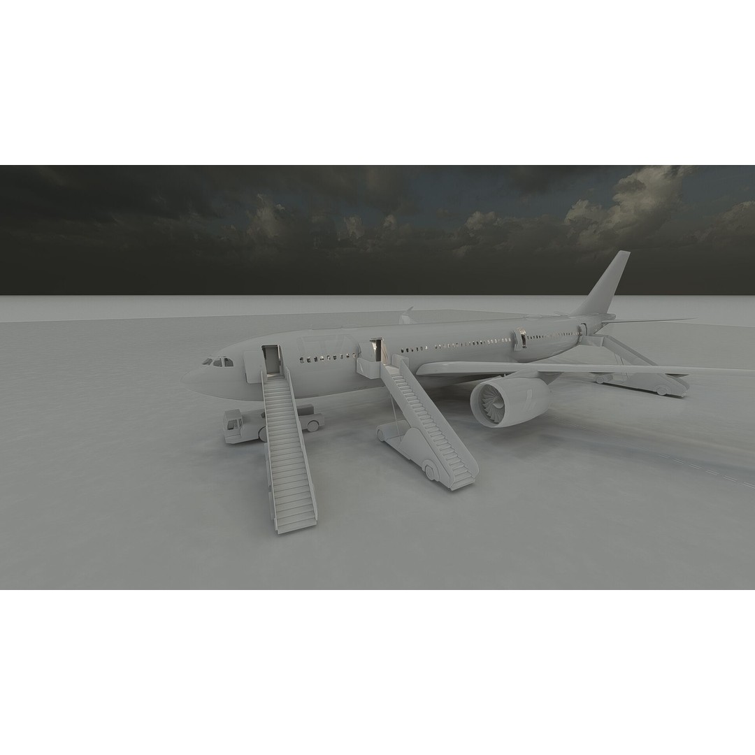 Airbus A330-202 3D Model – Detailed Aircraft Asset for Rendering - View 31