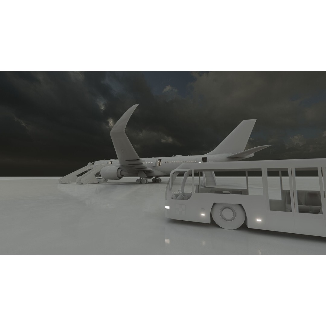 Airbus A330-202 3D Model – Detailed Aircraft Asset for Rendering - View 36
