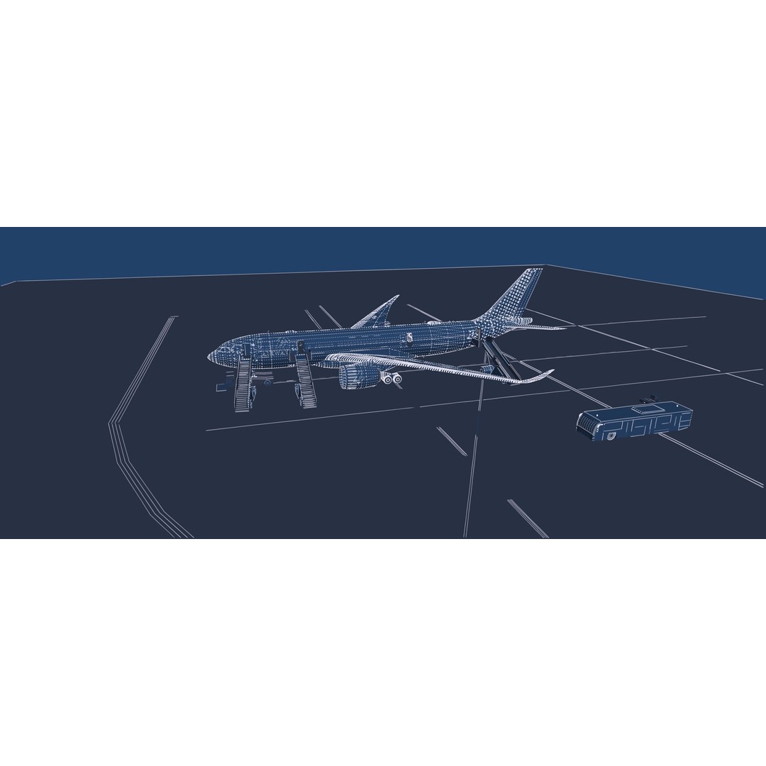 Airbus A330-202 3D Model – Detailed Aircraft Asset for Rendering - View 42