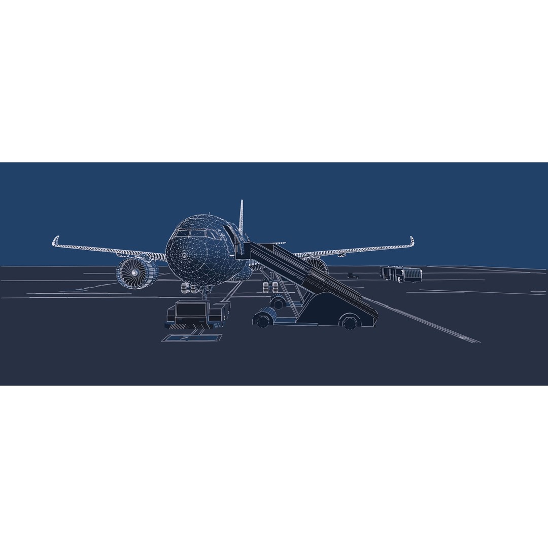 Airbus A330-202 3D Model – Detailed Aircraft Asset for Rendering - View 44