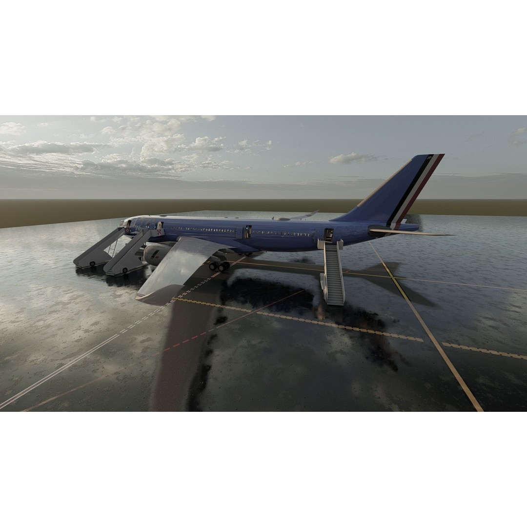 Airbus A330-202 3D Model – Detailed Aircraft Asset for Rendering - View 8