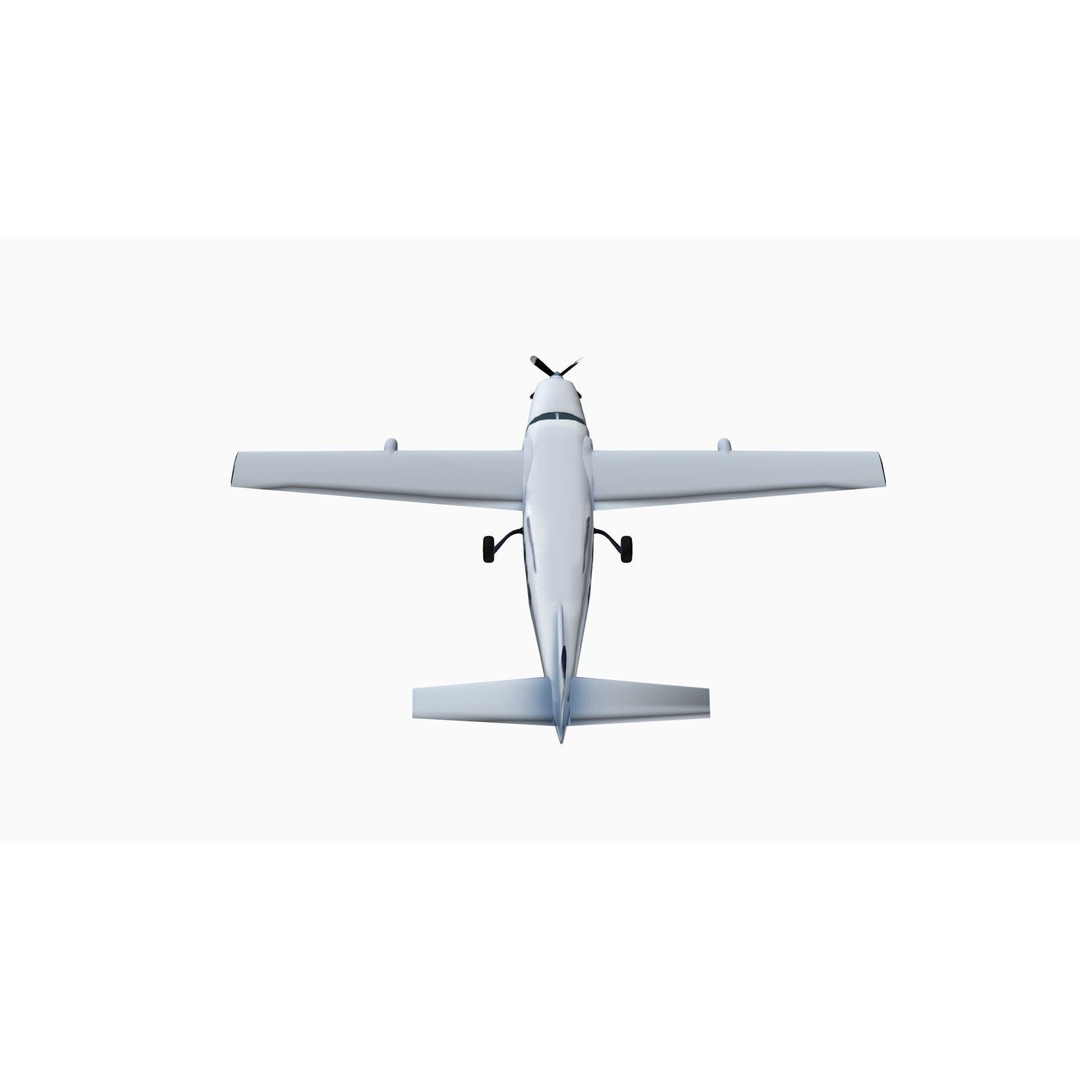 Cessna 208 Caravan 3D Model – Low Poly Game Asset, FBX, OBJ - View 11