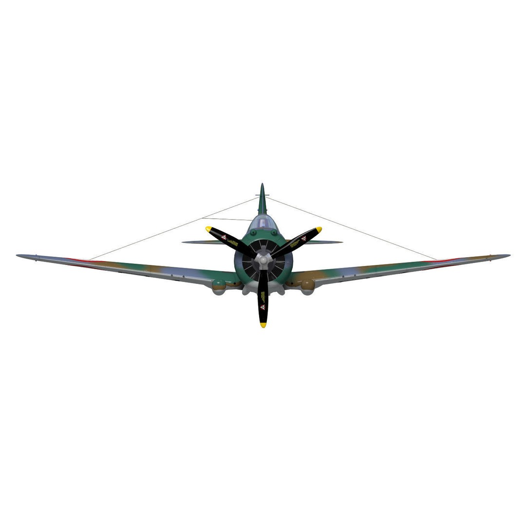 Curtiss-Wright P-36 Hawk 75 A4 3D Model – High Poly Military Aircraft, FBX - View 13