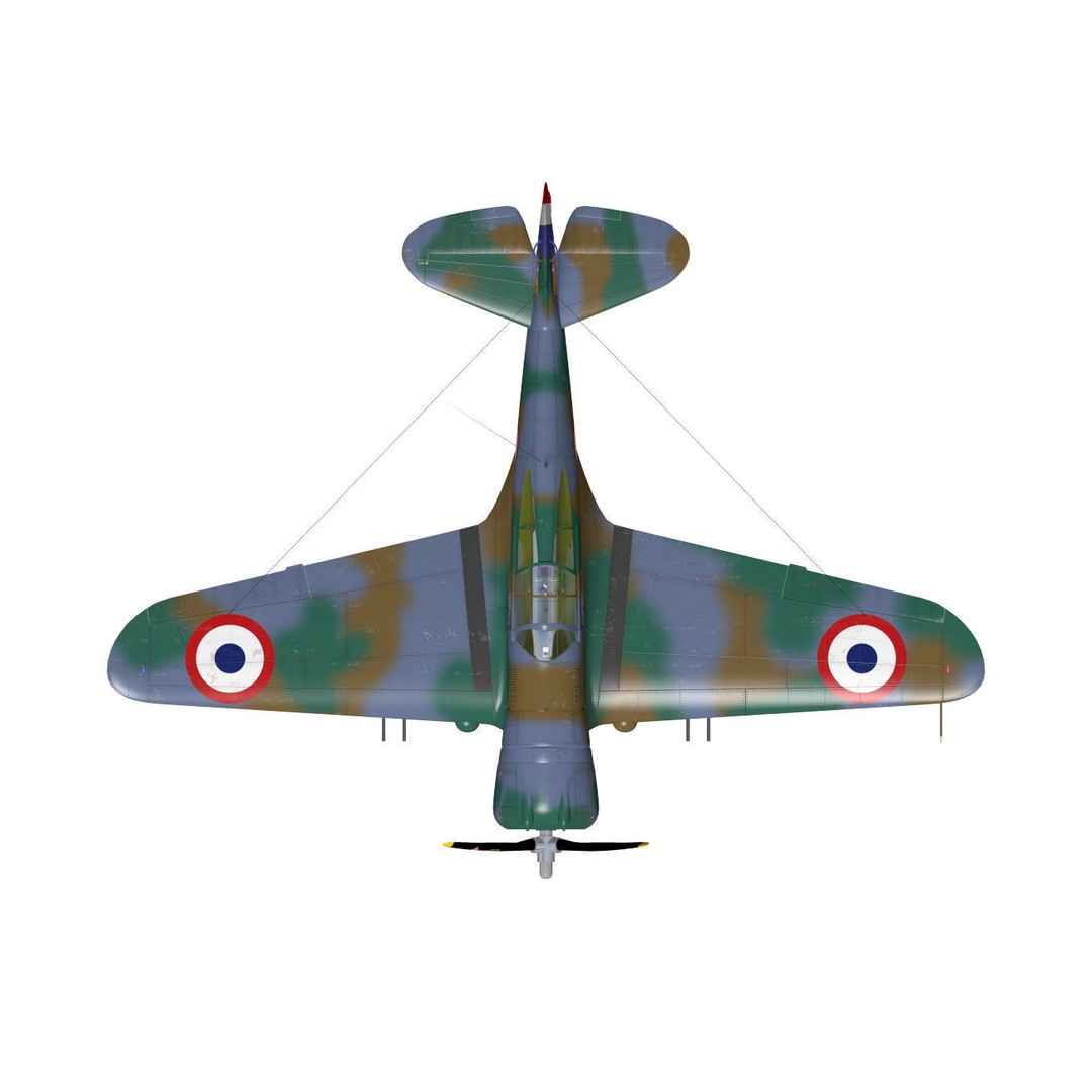 Curtiss-Wright P-36 Hawk 75 A4 3D Model – High Poly Military Aircraft, FBX - View 15