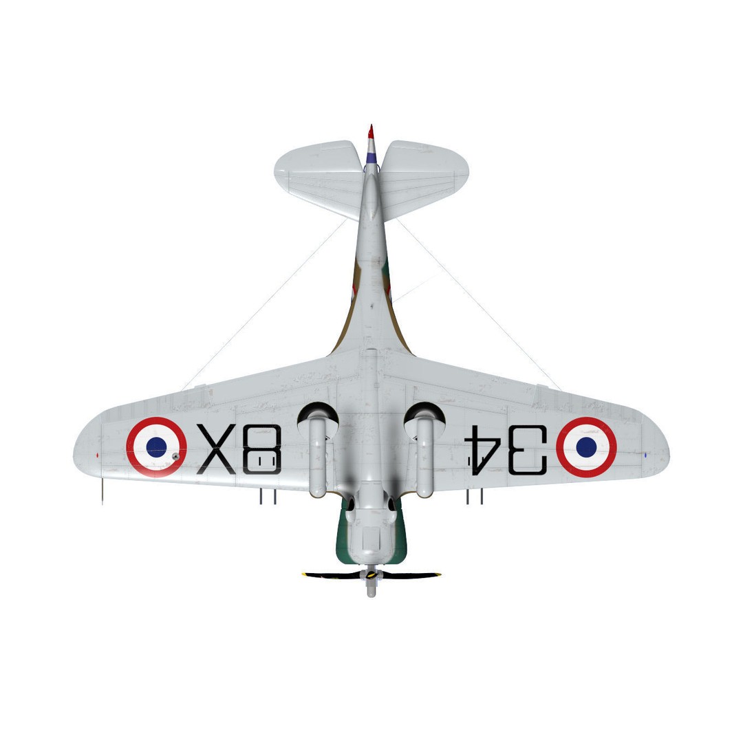 Curtiss-Wright P-36 Hawk 75 A4 3D Model – High Poly Military Aircraft, FBX - View 16